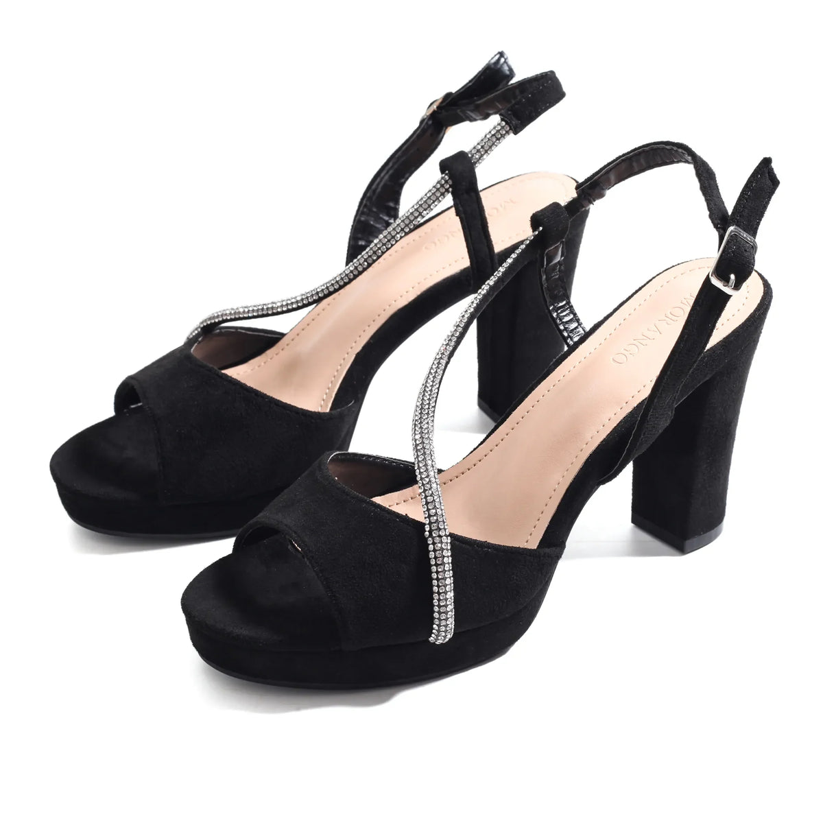 Black Elegant High Heel Sandals For Women Image