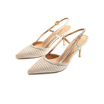 Gold Elegant High Heel Sandals For Women Image