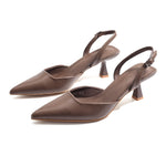 Coffee Elegant High Heel Sandals For Women Image