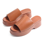 Brown Casual Slippers For Women Image