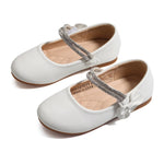 Off White Elegant Flat Shoes For Girls Image