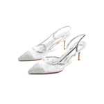Silver High Heel Shoes For Women Image