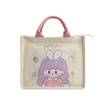 Free Pink Casual Canvas Handbag For Girls Image