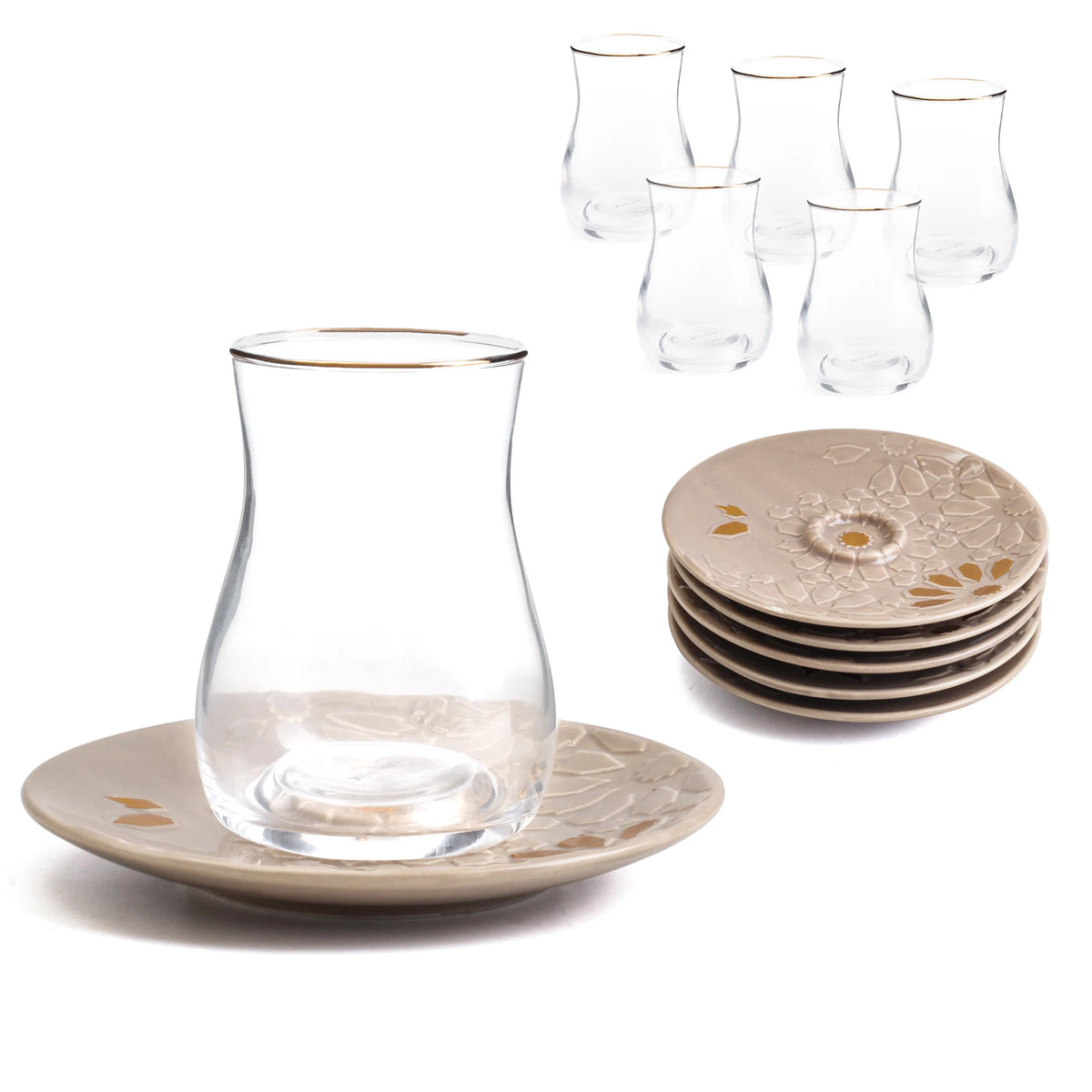 Free Khaki Tea Cup Set 12PC Image