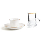 Free Matte White Tea & Coffee Cup Set 18PC Image