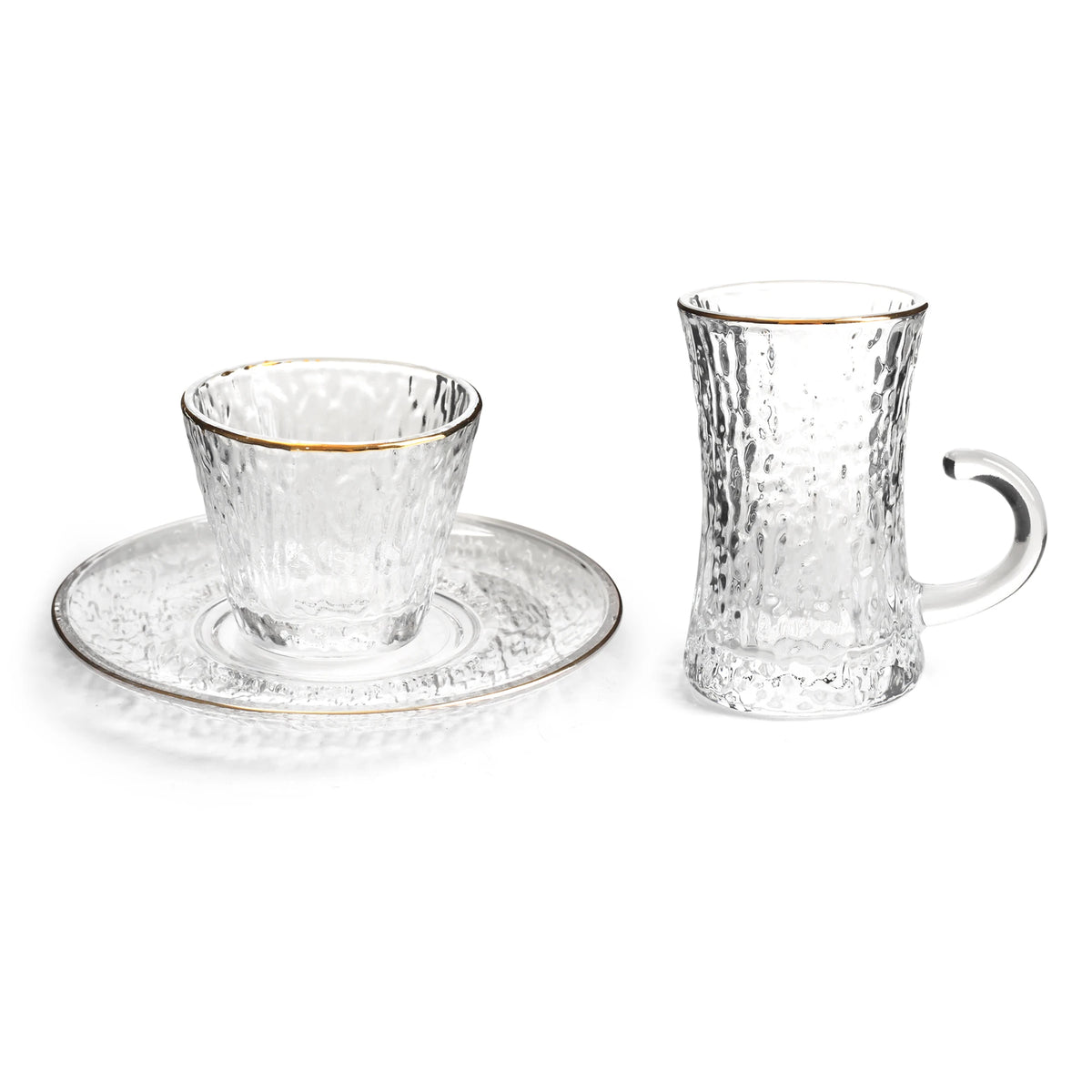 Free Transparent Tea & Coffee Cup Set 18PC Image