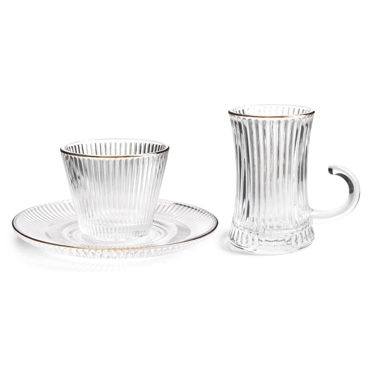 Free Transparent Tea & Coffee Cup Set 18PC Image