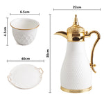 Coffee Cup Set With Dallah &Tray 14PC Image