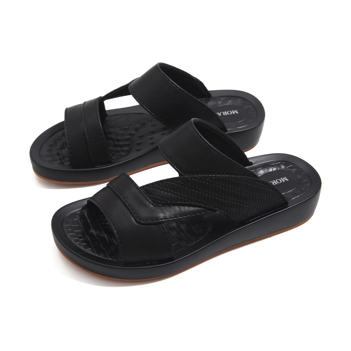 Black Casual Slippers for Boys Image