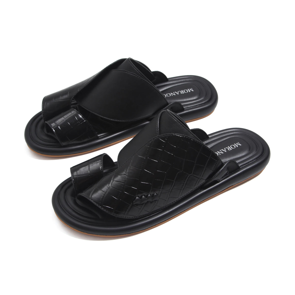 Black Casual Slippers for Men Image