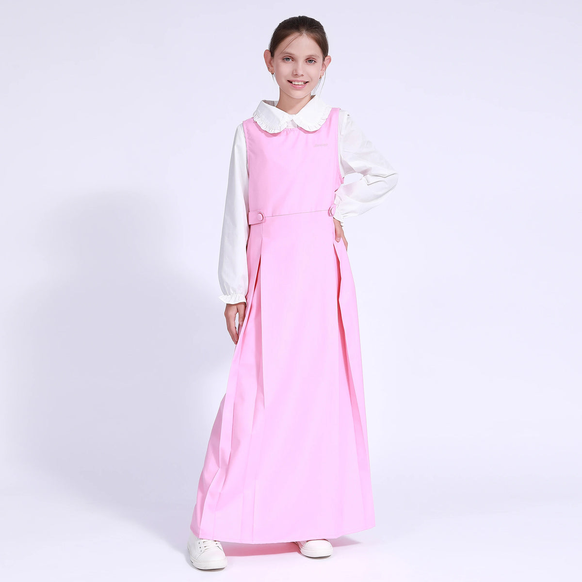 Pink Uniform Dress for Girls Image