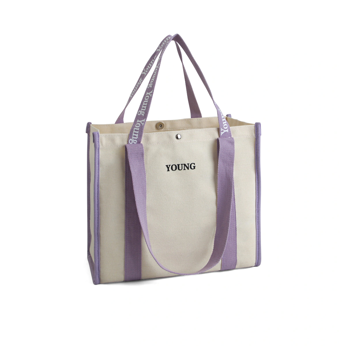 Free Purple Canvas Handbag for Girls Image