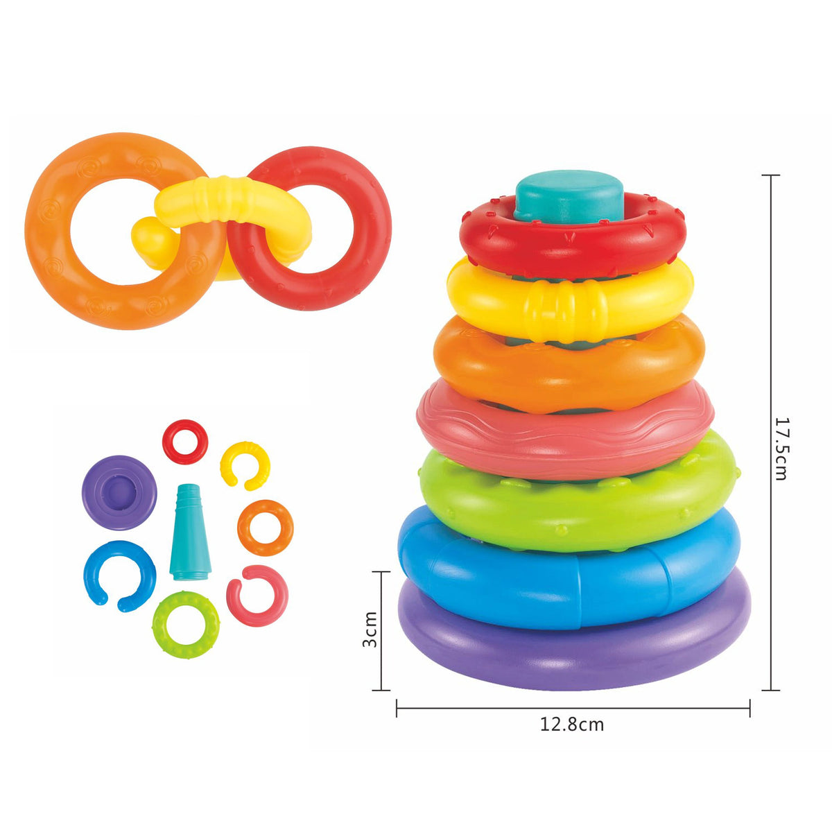 Colorful Rainbow Stacking Circle Image