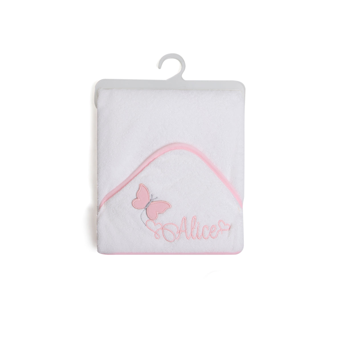 0 - 6M White Towel for Baby Girl Image
