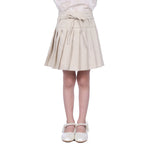 Beige Checked Classic Skirt For Girls Image