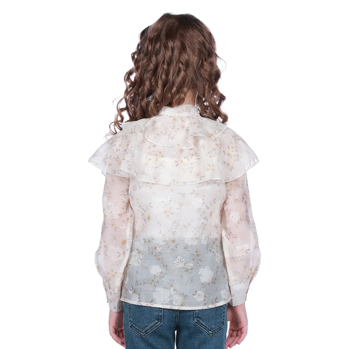 Floral Classic Shirt For Girls Image