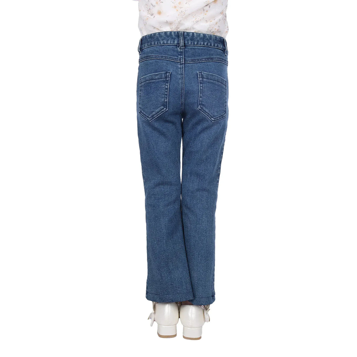 Washed Jeans Classic Pants For Girls Image