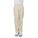 Beige Plain Classic Pants For Boys Image
