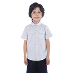 Light Grey Solid Classic Shirt For Boys Image