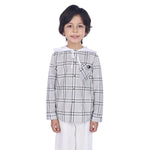 Grey Checked Classic Shirt For Boys Image
