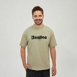 Tea Green Printed T.Shirt for Men Image