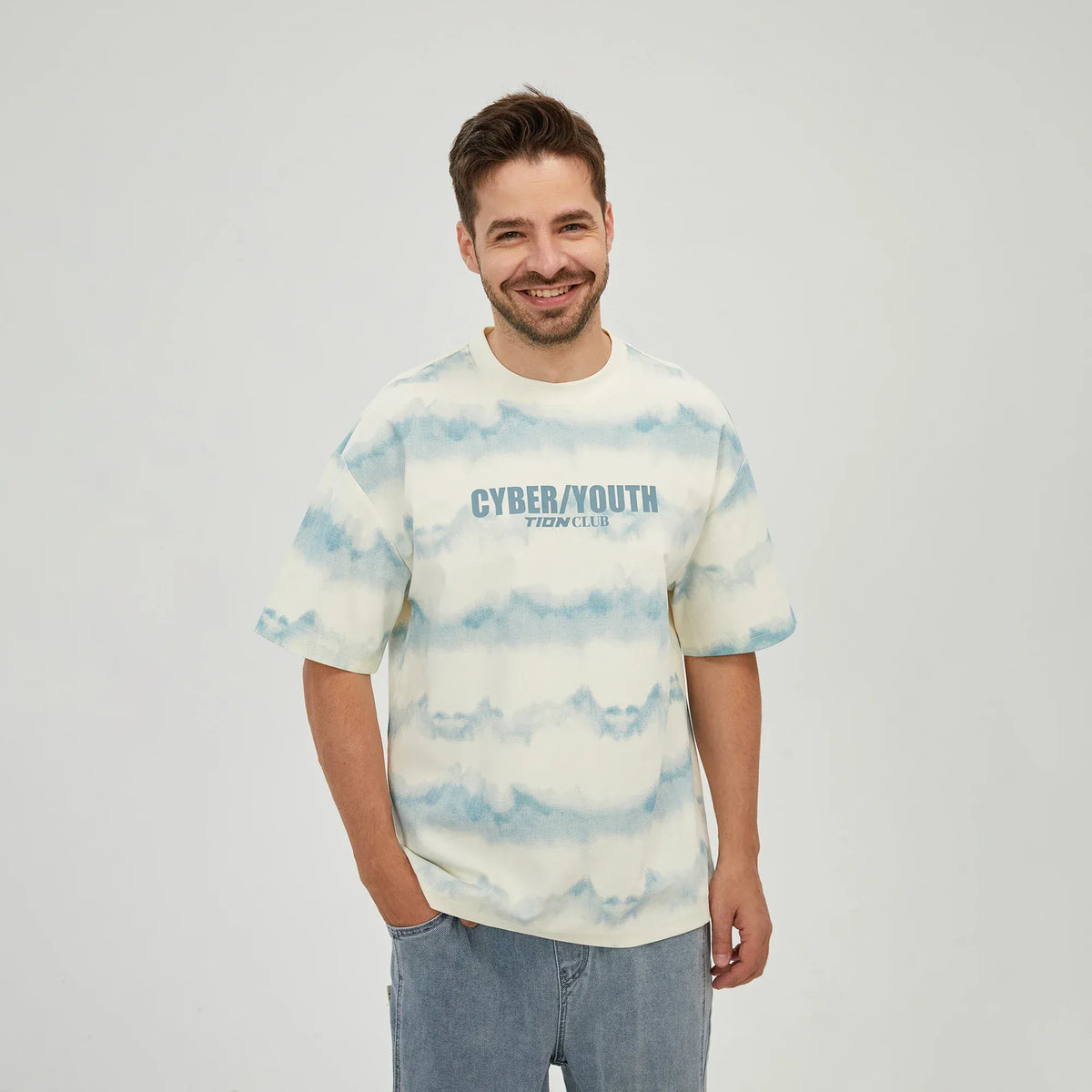 White Printed T.Shirt for Men Image