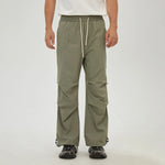Grey Green Plain Pants for Men Image