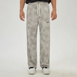 Grey Green Tie-Dye Pants for Men Image