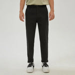 Black Plain Pants for Men Image