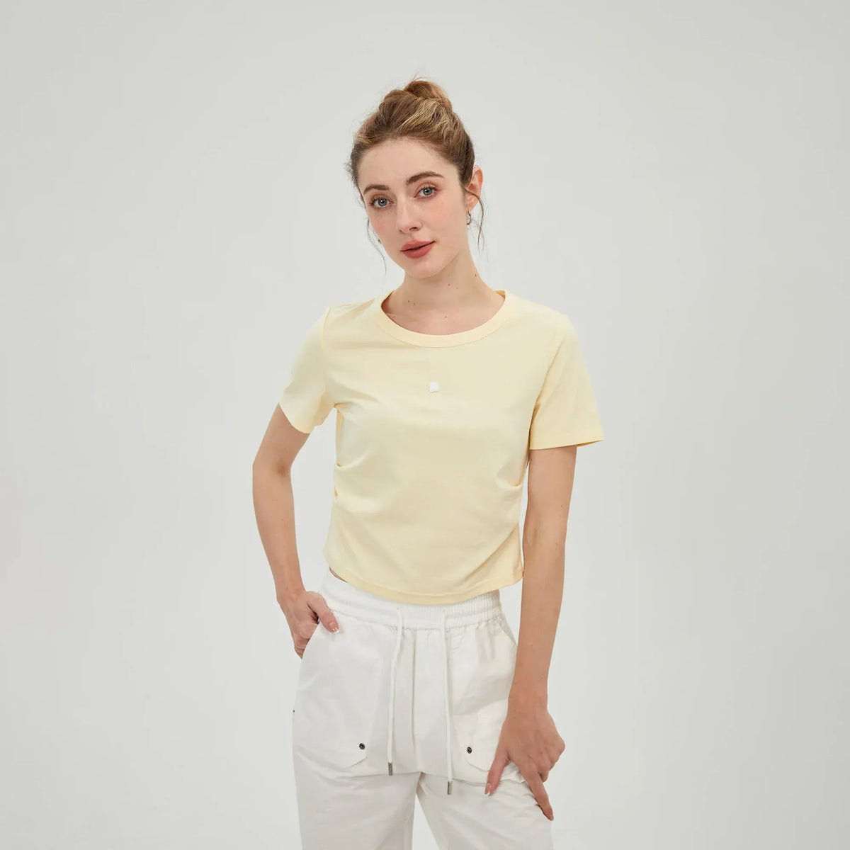 Yellow Badge T.Shirt for Women Image