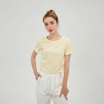 Yellow Badge T.Shirt for Women Image