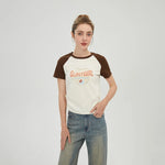 Off White Printed T.Shirt for Women Image