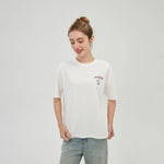 Off White Printed T.Shirt for Women Image