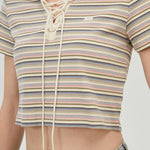 Striped Polo Shirt for Women Image