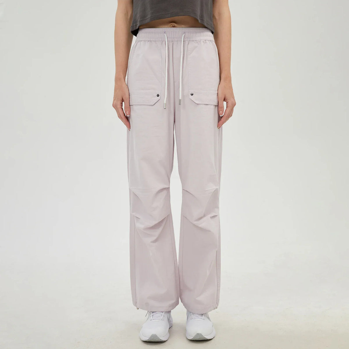 Light Purple Plain Pants for Women Image