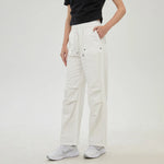 Off White Plain Pants for Women Image