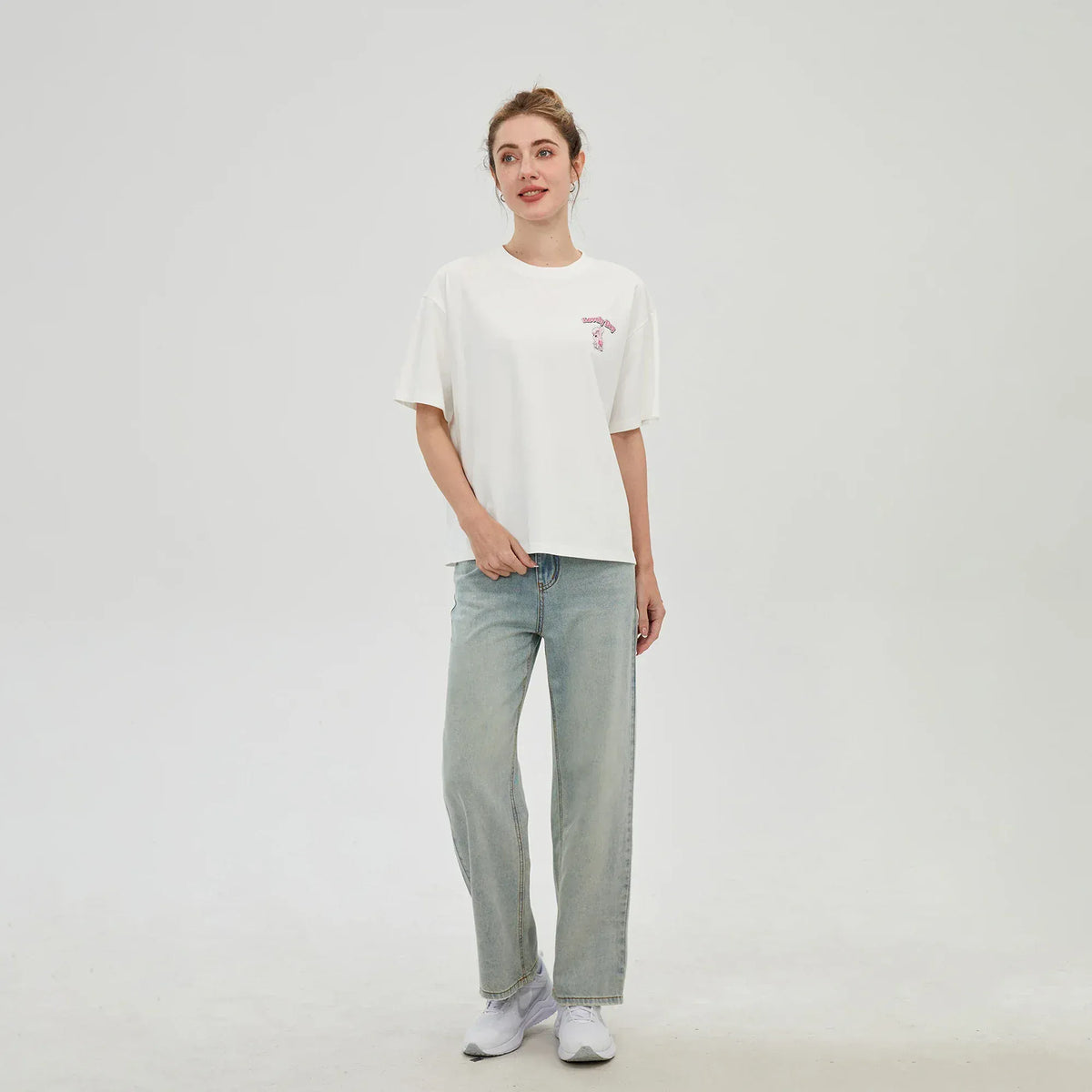 Washed Jeans Pants for Women Image