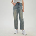 Jeans Blue Washed Jeans Pants for Women Image