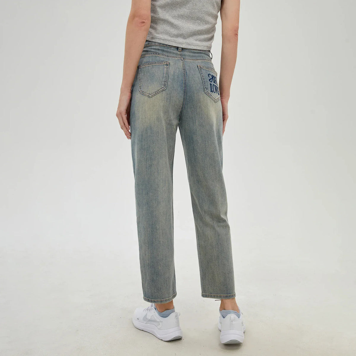 Washed Jeans Pants for Women Image