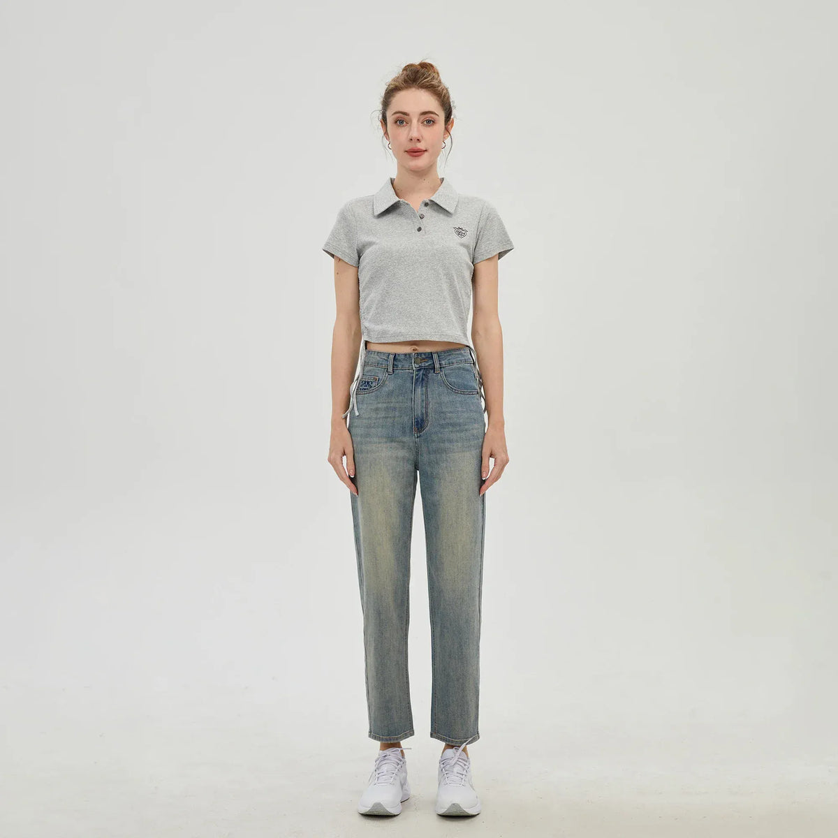 Washed Jeans Pants for Women Image