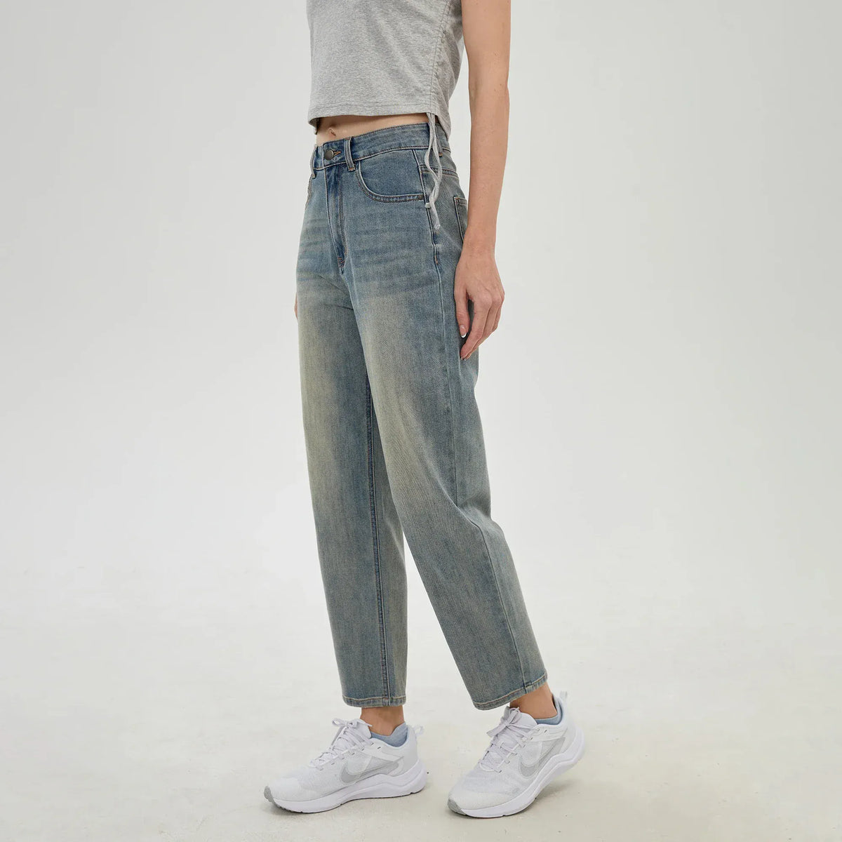 Washed Jeans Pants for Women Image