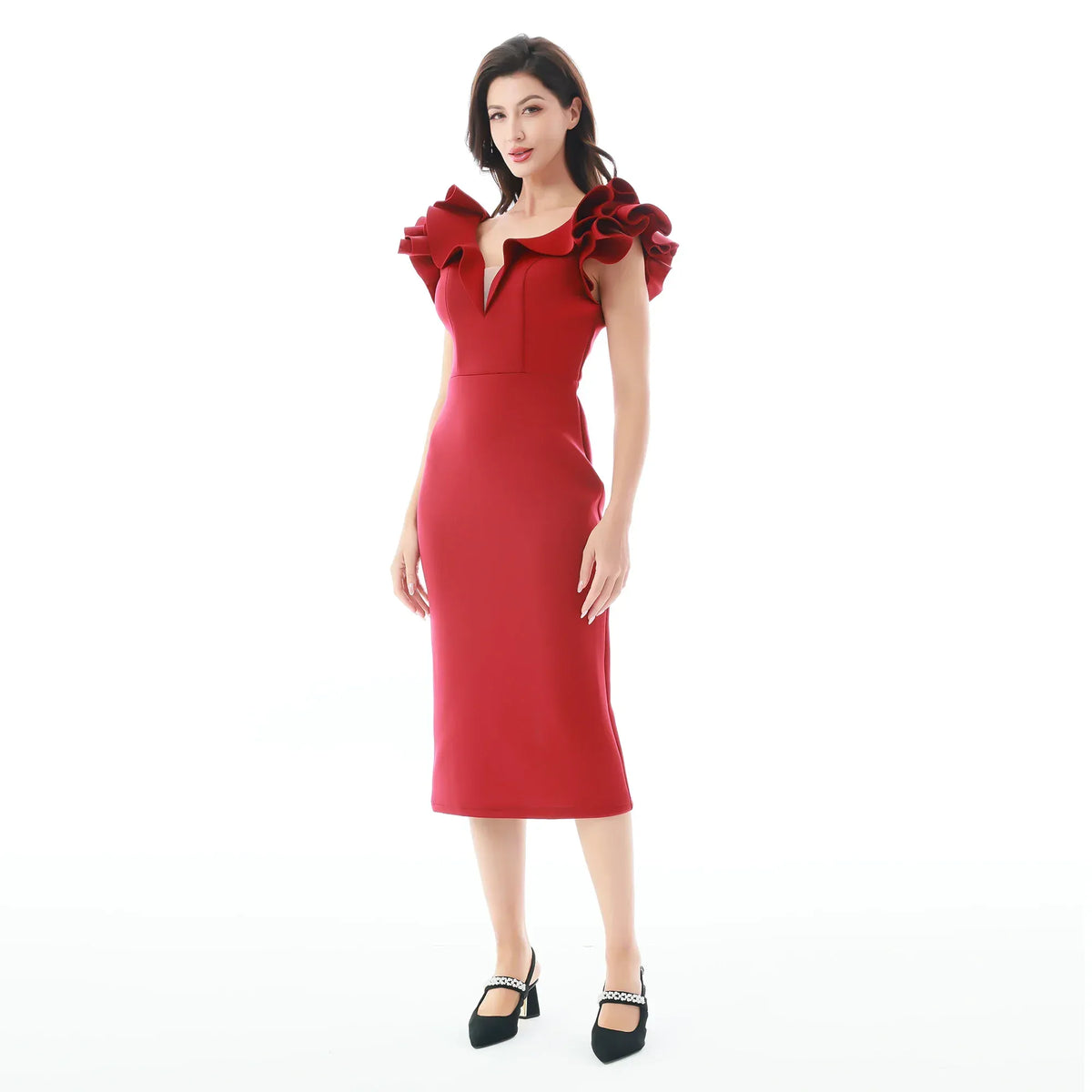 Plain Evening Dress for Women Image
