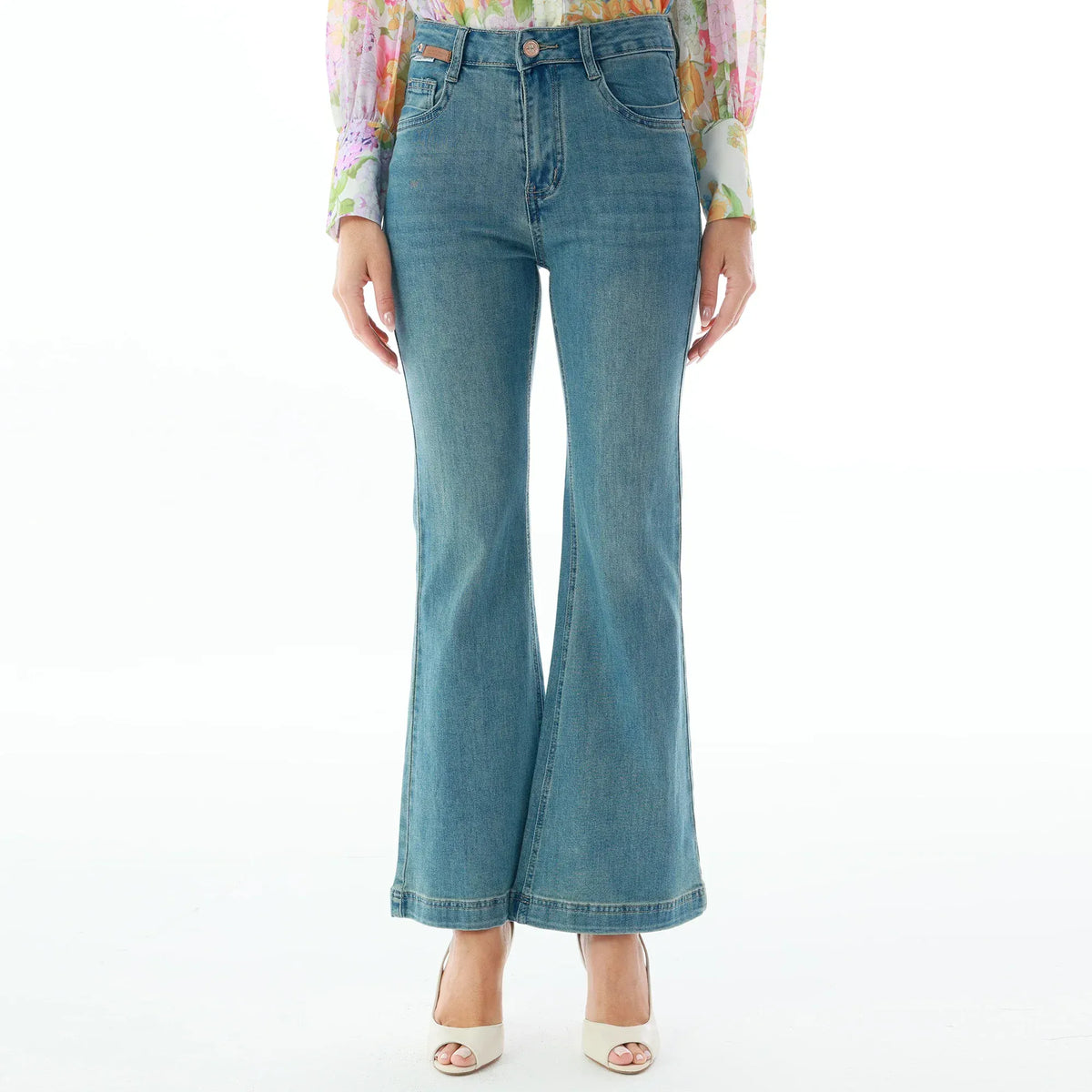 Jeans Blue Washed Jeans Pants for Women Image