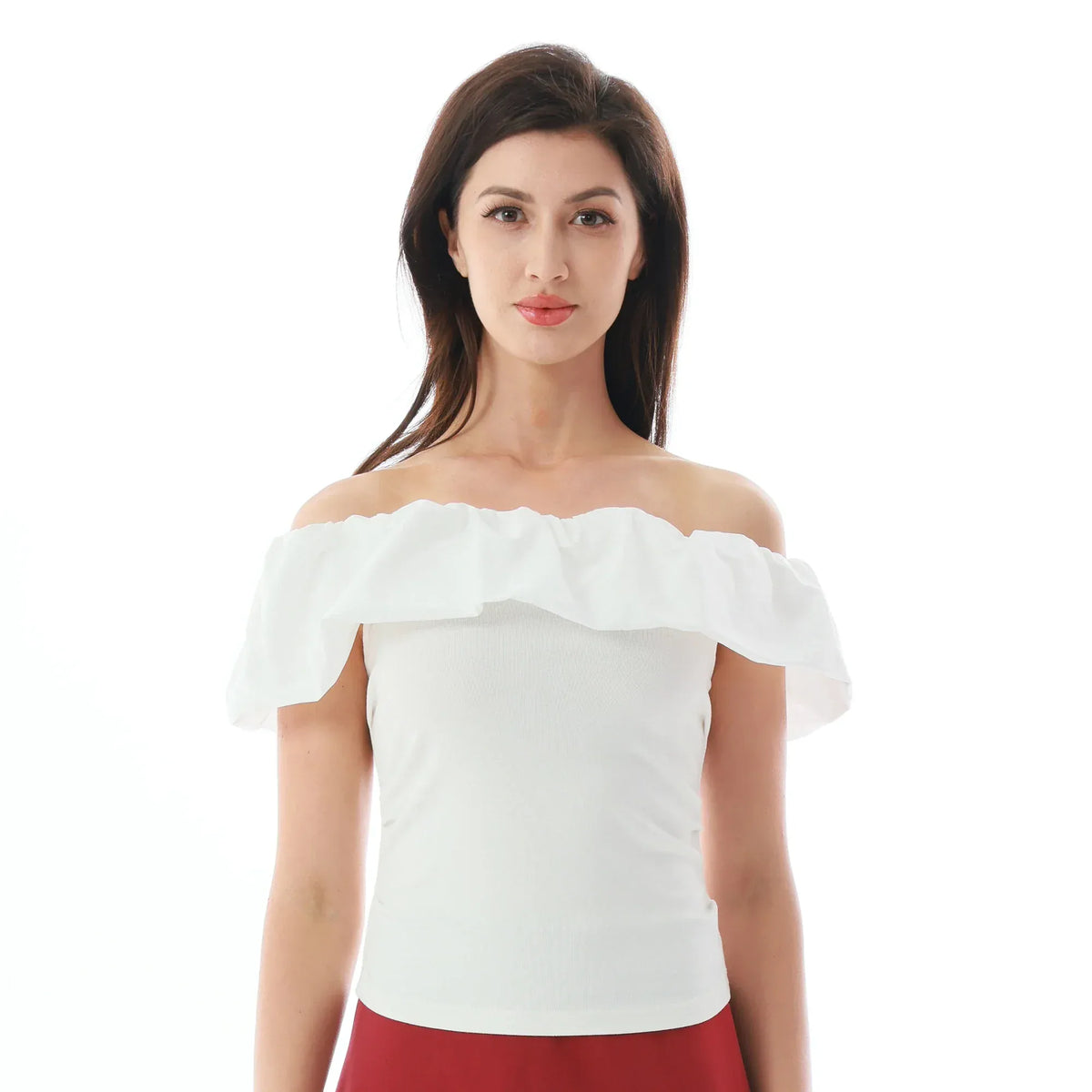 White Plain Blouse for Women Image