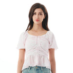 Pink Floral Blouse for Women Image