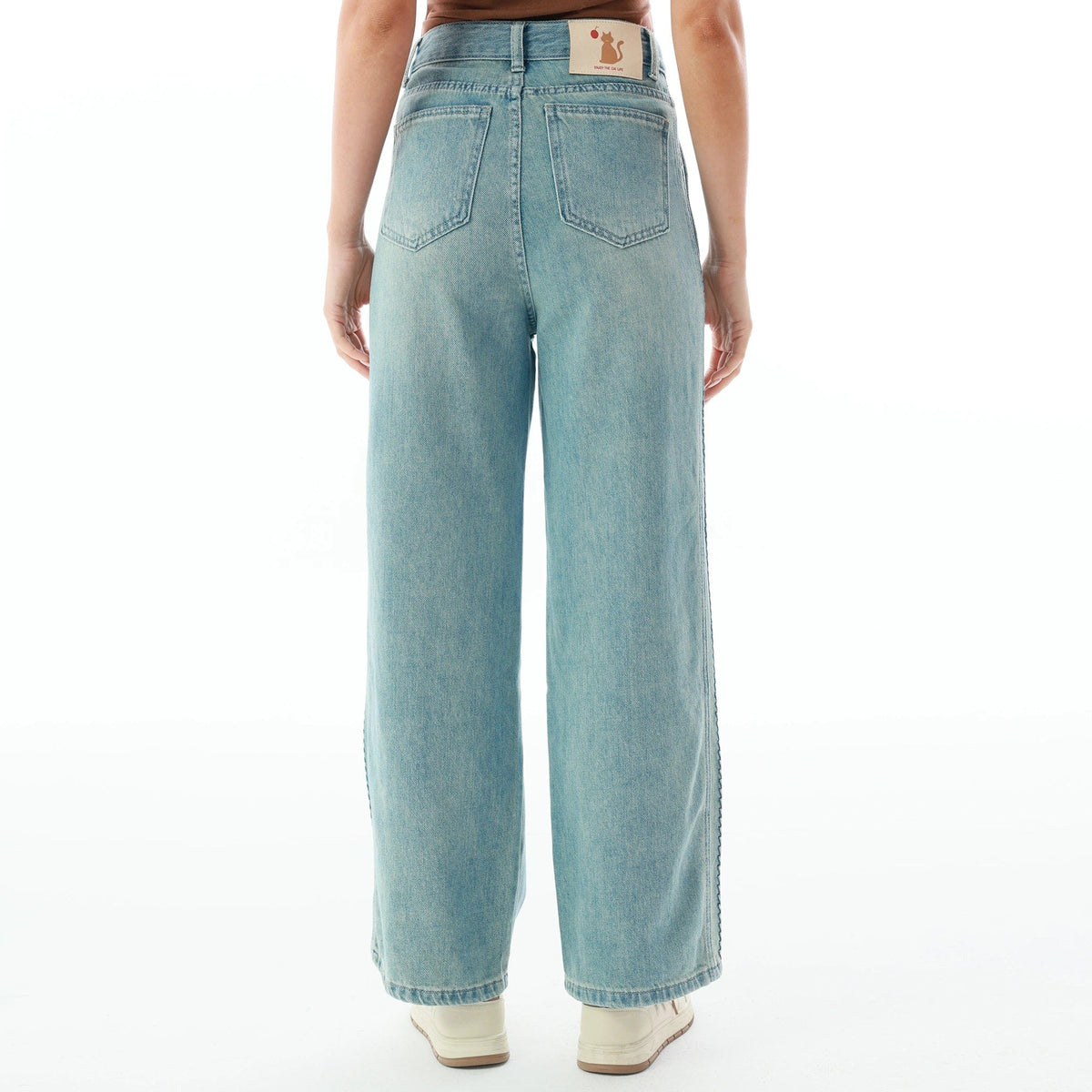 Washed Jeans Pants for Women Image