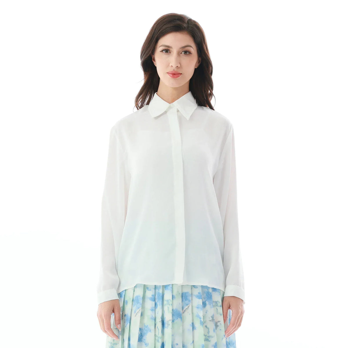 White Plain Shirt for Women Image