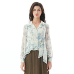 Blue Floral Shirt for Women Image