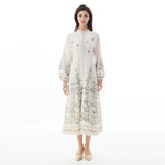 Beige Floral Dress for Women Image