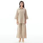 Khaki Plain Hijab Set-2Pc for Women Image